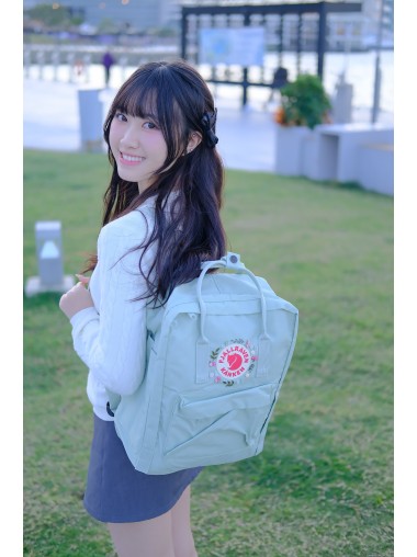 【新登場】刺繡版 Fjallraven Kanken Embroidery – Rose Whisper / Mint - Classic Size